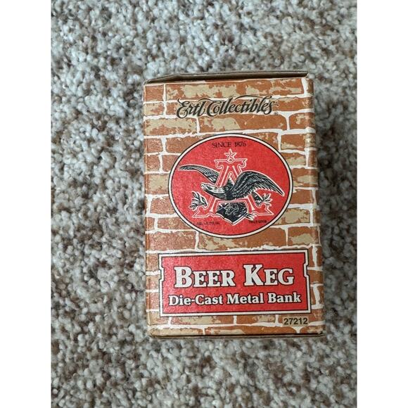ANHEUSER Busch Budweiser Collectable Beer Keg Bank; Diecast Metal, Heavy - Picture 6 of 8